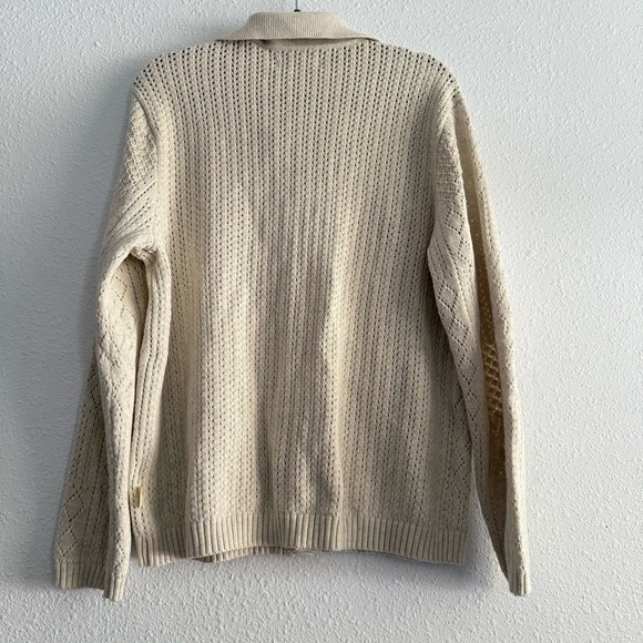 Urban Outfitters UO Zev Button-Down Cotton Polo Sweater Cardigan Size M - Picture 6 of 13